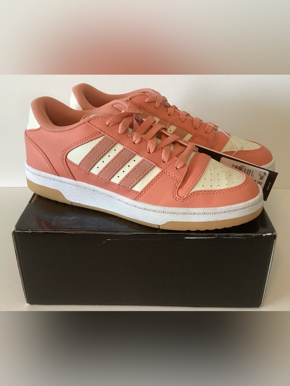 adidas Break Start Low Sneakers in Coral/Pink and Cream